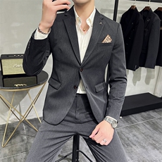 品质西服套装男两件套韩版修身商务休闲西装婚礼西装KTZ802-P240，男装西服套装，星座1105-3