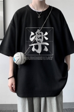 HT73197-P22华夫格t恤男短袖男大码五分袖大皂风，男装T恤，电商A040