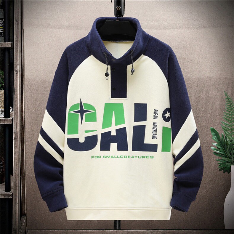 双面奥粒绒2025新款加绒加厚男士高领奥粒绒卫衣青少年宽松外，男装卫衣，星座1206（原A206）