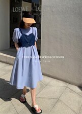 夏季新款韩版连衣裙，女装连衣裙，A 米 格