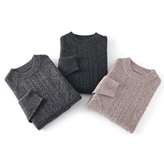 男士圆领长袖毛衣修身时尚舒适百搭羊毛针织衫男装上衣，男装羊毛衫，琳华羊绒