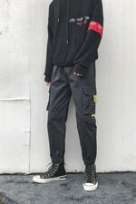 港风19春夏男新款港风潮流Q收脚裤子714-3v，男装休闲裤，星座1404-3