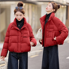 时尚洋气短款立领白鸭绒羽绒服女2025冬新款韩版设计感，女装羽绒服，余墨