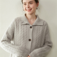 2025年秋季新款百搭五针三股加厚麻花开衫,女装羊毛衫,拓驰羊绒,清河羊绒市场 2025年秋季新款百搭五针三股加厚麻花开衫,女装羊毛衫,拓驰羊绒,清河羊绒市场