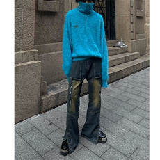 博主图不拿货牛仔裤男秋冬微喇叭cleanfit裤子-KZA33-P65，男装牛仔裤，星座1007（原301D）