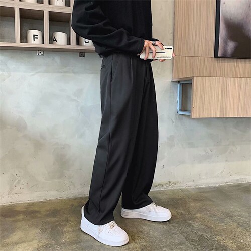 西裤男直筒宽松阔腿裤百搭韩版潮流ins潮牌坠感休闲长裤XK310-P35，男装西裤，星座1008