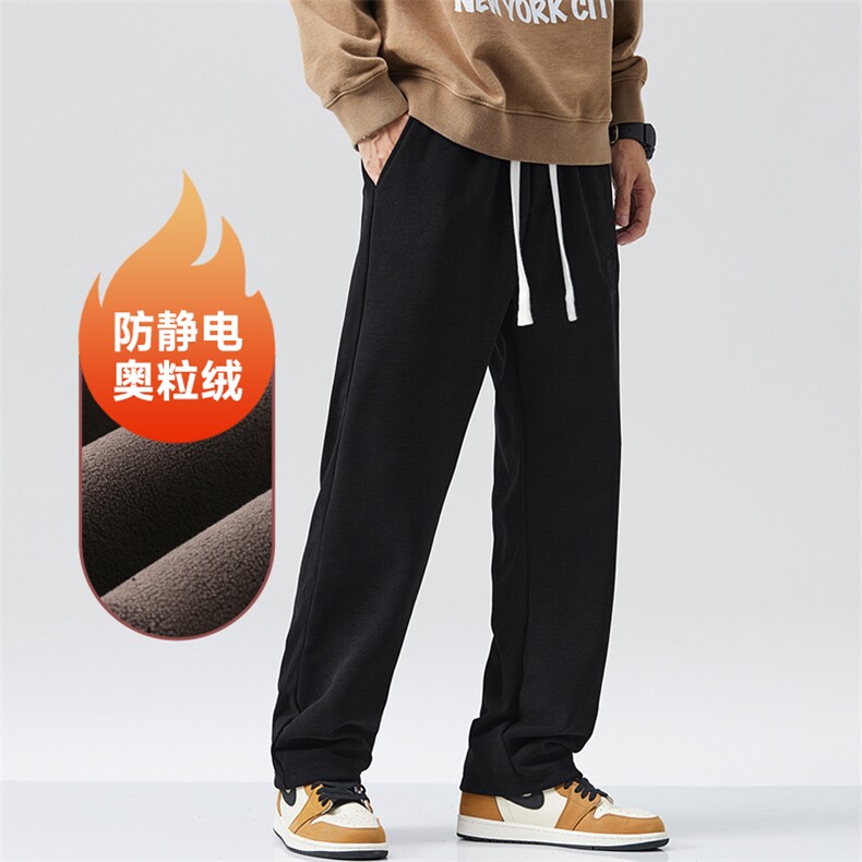 A178-1DY519AP85博奥绒华夫格秋冬季加绒美式休闲卫裤,男装休闲裤,电商A178-1