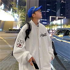 棒球服男外套男秋季美式潮牌夹克2024新款高街宽松Y6589-P65，男装夹克，星座1109-3