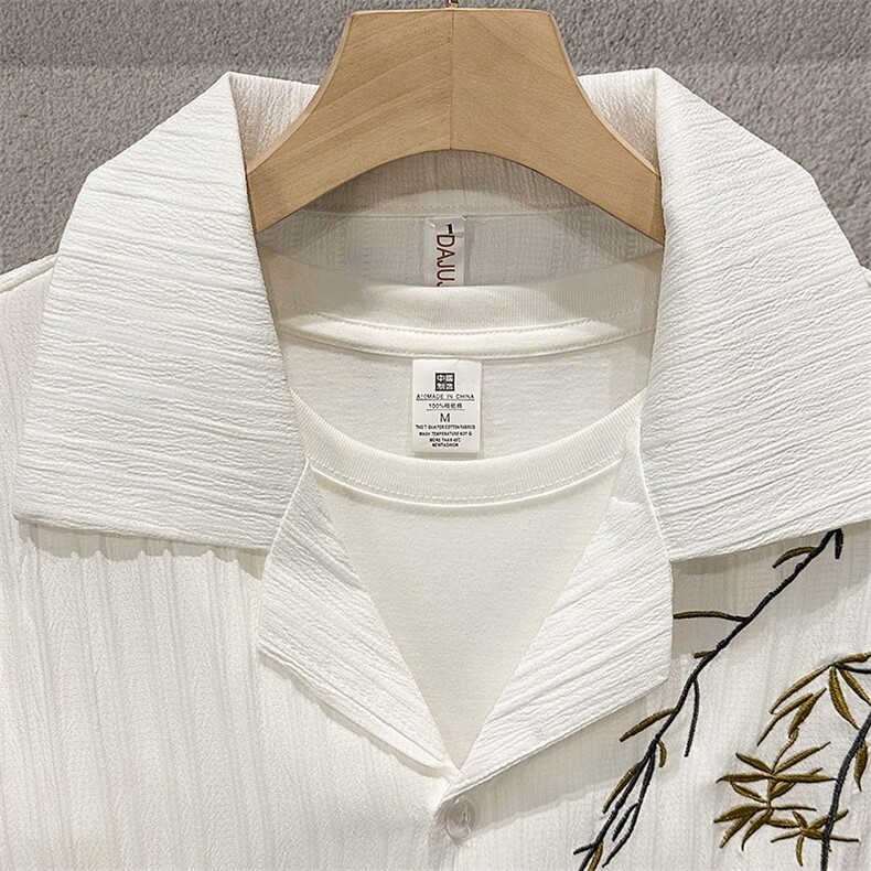 春秋季新款韩版潮流刺绣长袖衬衫男士百搭衬衣外套上衣服A650/P35,男装衬衫,星座506