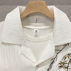 春秋季新款韩版潮流刺绣长袖衬衫男士百搭衬衣外套上衣服A650/P35，男装衬衫，星座506