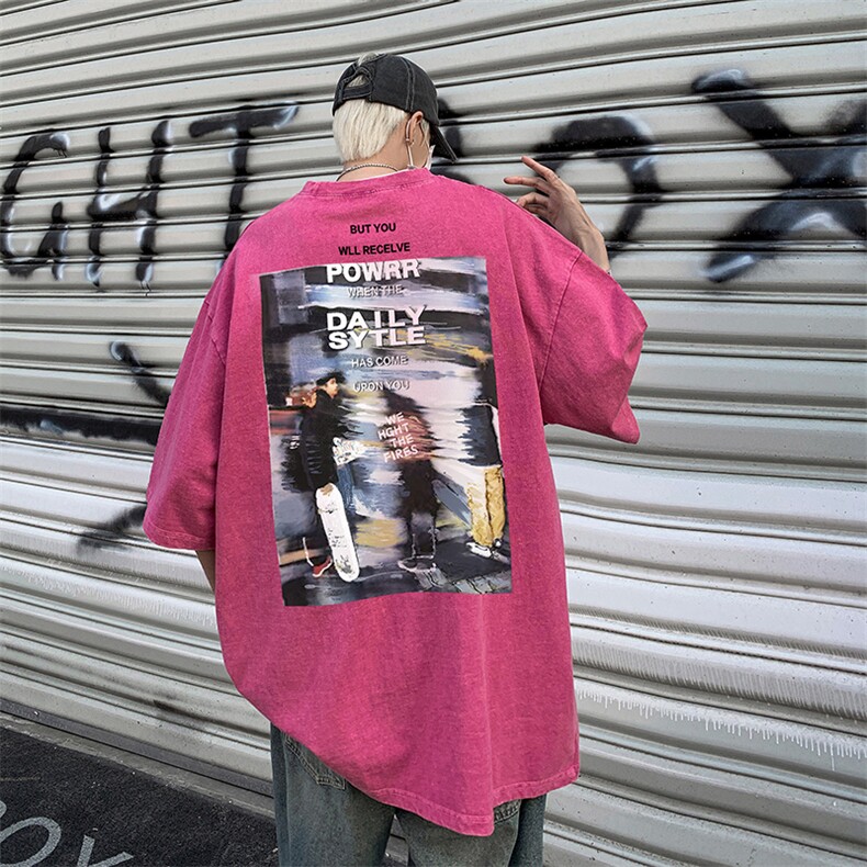 2023夏季重磅新款水洗做旧短袖301D-4-SX15-P38抖音品质！！！，男装T恤，电商B251A(原星座301D-4)