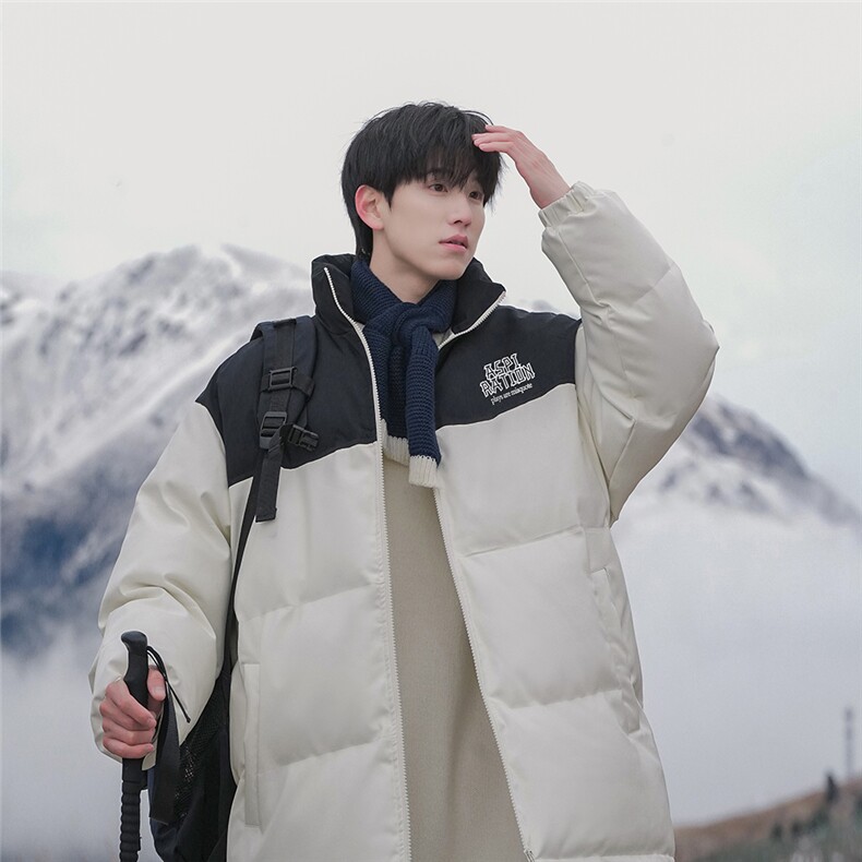 港风23新款冬季时尚百搭宽松情侣PU皮棉服外套MY6403特批95控158,男装棉衣,电商A268A
