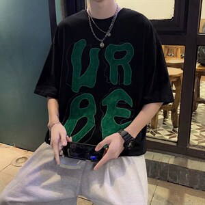 男圆领T恤宽松短袖T0221P30图片