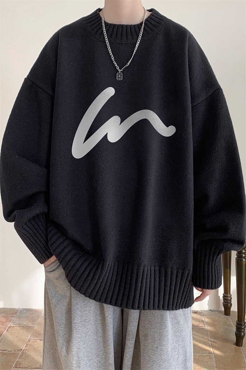 半高领毛衣男士大码针织衫男毛线衣男M18280-P45加绒款-P65,男装针织衫/毛衣,电商A040