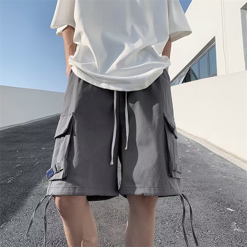 时尚潮牌夏季慵懒微弹中低腰五分裤休闲裤新款宽松型5233P40,男装休闲裤,星座410-2
