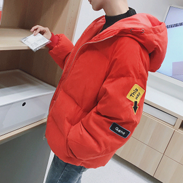 冬季韩版潮防寒保暖加厚连帽贴标棉衣男女学，男装棉衣，星座1804