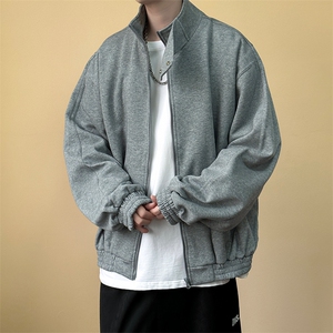 现货-春秋立领开衫卫衣男时尚外套潮牌宽松上衣-AJ23054-P88图片