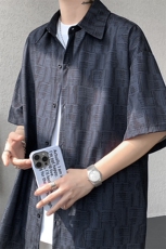 8XL-M花衬衫男款短袖夏季冰丝薄款花衬衣大码寸衫外套DC28013P38，男装衬衫，电商B312