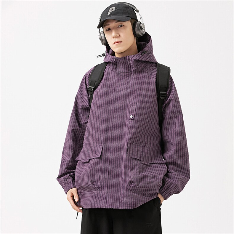 秋季户外连帽夹克男外套男女同款DSA157B-JK7811-P75,男装夹克,电商A157B