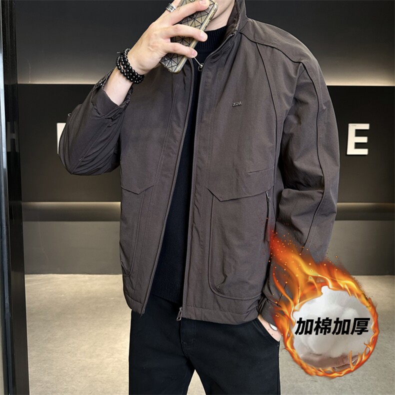 3923 P135 2025新款棉服加棉冲风衣夹克棉衣外套  控卷后 195图片