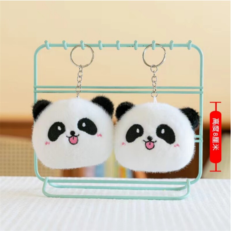 熊猫头可爱毛绒四寸挂件，杜建毛绒玩具