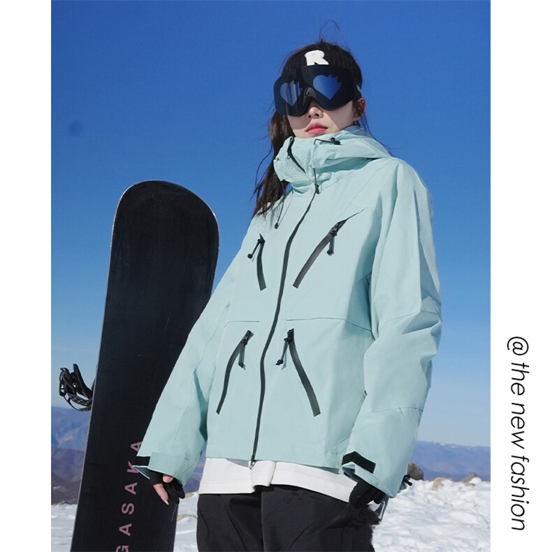 冬季防风拉链魔术贴滑雪服男加绒加厚时尚夹克外套M19-P180控258图片