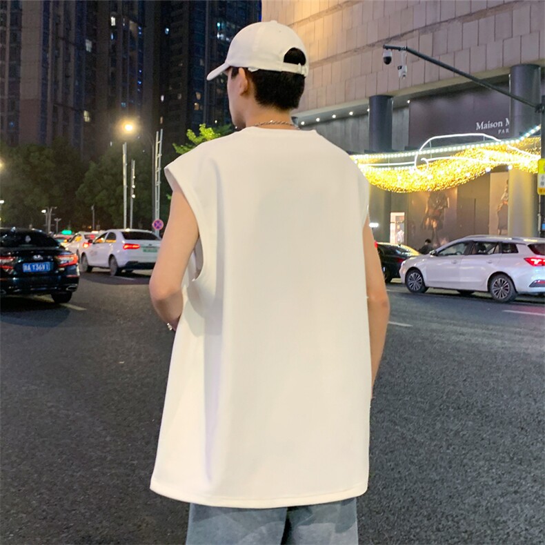 2024夏季新款港风外景大码菠萝格印花背心M-5XHT24475-特P20,男装背心/马甲,电商A022
