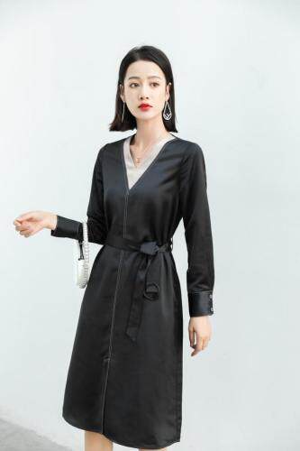 2021春季新品醋酸面料连衣裙高品质，女装连衣裙，荷塘月色