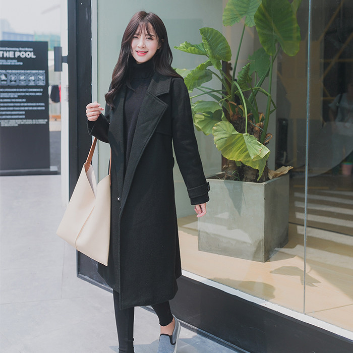 仿呢料仿羊绒立领纯色2020年冬季长袖中长款高腰型毛呢外套,女装毛呢外套,奕阳依阁