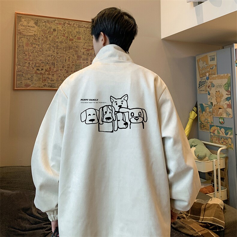 麂皮绒夹克男大码立领褂子外套JK85404-P68加绒款-P78,男装夹克,电商A040