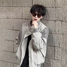 潮流灰色立领棒球服外套男秋季高街休闲百搭情侣装夹克JT22，男装夹克，星座1116A-1（原606A）