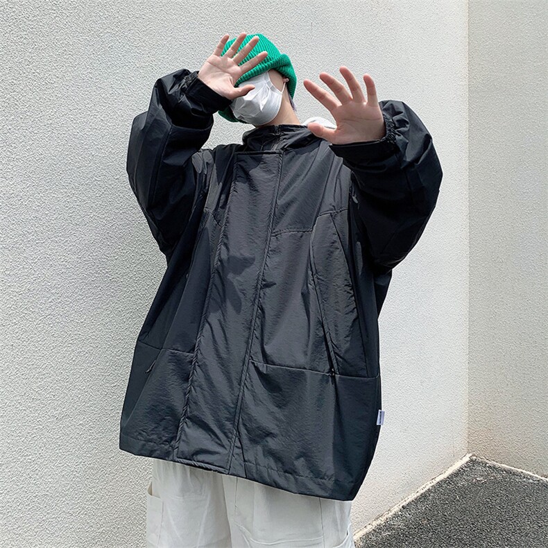 欧美高街hiphop冲锋衣外套男秋季ins美式高街机能风夹克J938-p60,男装夹克,星座1008-2