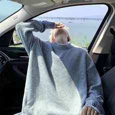 潮牌毛衣男冬季百搭宽松圆领打底针织衫日系复古情侣线衣MY80-P48，男装T恤，星座308B-2