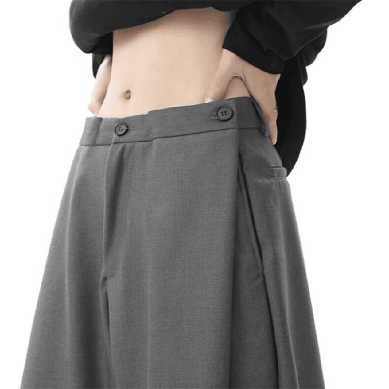 春秋美式高街休闲裤男女垂感阔腿西裤长裤纯色西装裤宽松直筒裤子，男装西服套装，电商A443