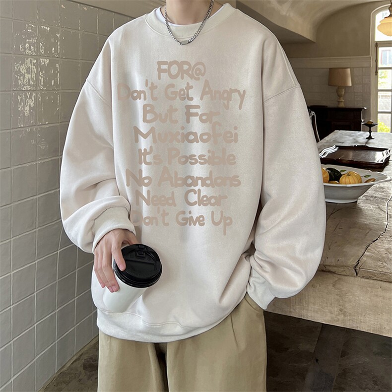 量大优可提供视频麂皮绒卫衣圆领HD019-1-LPYL4114-P30,男装卫衣,电商019-1