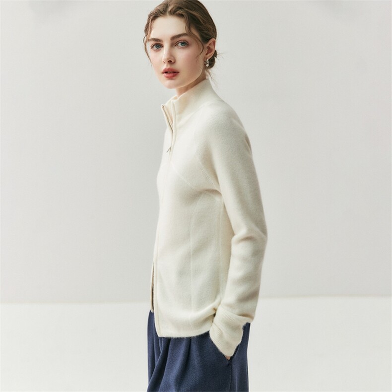 2025年秋季新款百搭绷缝开衫，女装针织衫/毛衣，绒创羊绒
