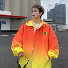XZ-230-1JK06原创潮男扎染渐变宽松大码休闲连帽夹克外套P78控98，男装夹克，星座230-1
