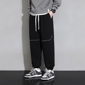 主推M-8XL 棉 秋季新款大码束脚潮流休闲卫裤 109-K306-P50图片