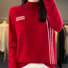 半高领羊毛衫女内搭2024年新款秋冬装洋气小众设计感打底衫，女装羊毛衫，蒙特羊绒