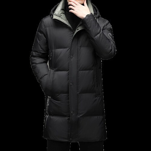 冬季新款鹅绒外套青春流行长款连帽休闲时尚羽绒服NRZ28826-P400，男装羽绒服，电商B212（原钱塘6029）