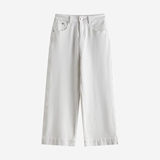 2025年秋季新款纯色系扣针织直筒裤时尚休闲通勤百搭，女装休闲裤，致织羊绒