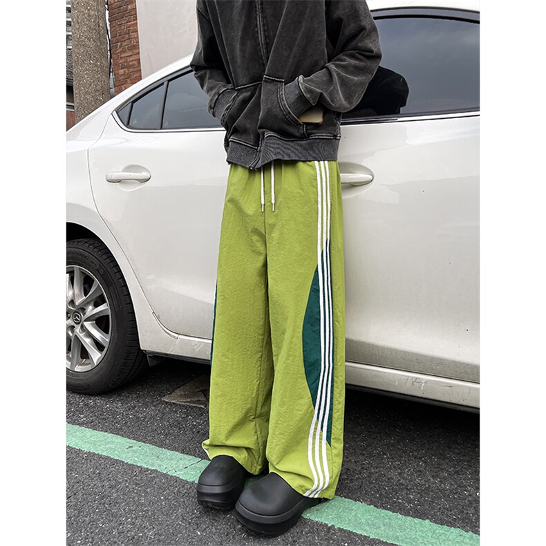 8XL-M加绒加厚条纹工装裤束脚休闲阔腿美式运动裤男K9116P58控78,男装休闲裤,电商D206-1