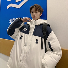 EQ333美式可脱卸连帽拼色冬季工装棉衣外套男2024新款棉服，男装棉衣，电商C306-1