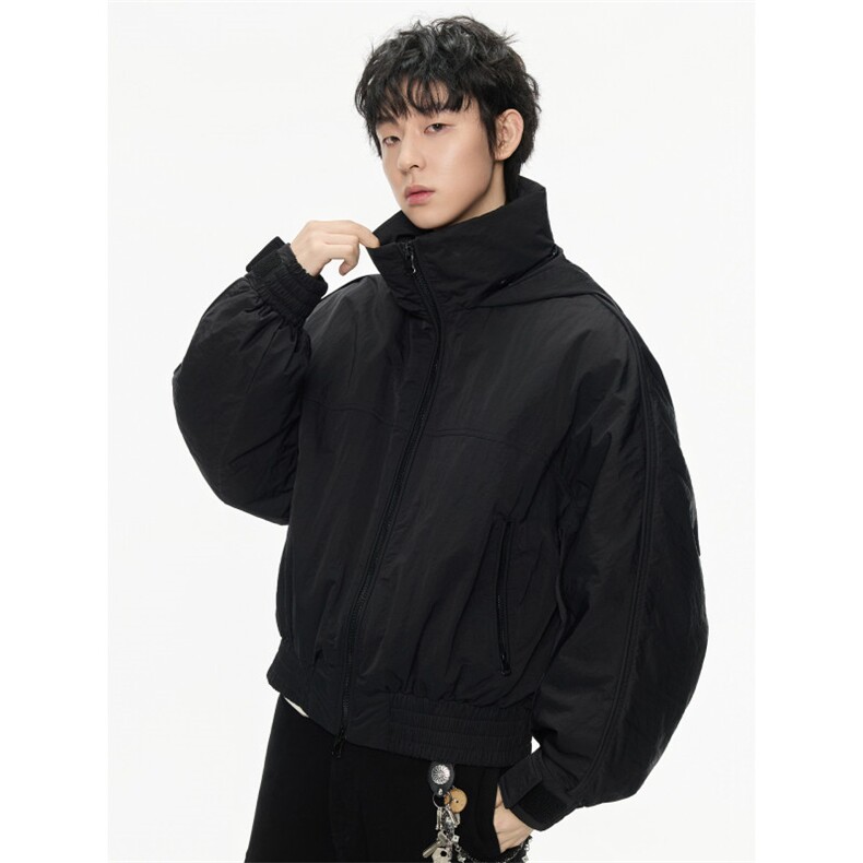 2025冬季新款美式可收纳连帽羽绒服潮牌魔术贴设计羽绒服 599图片