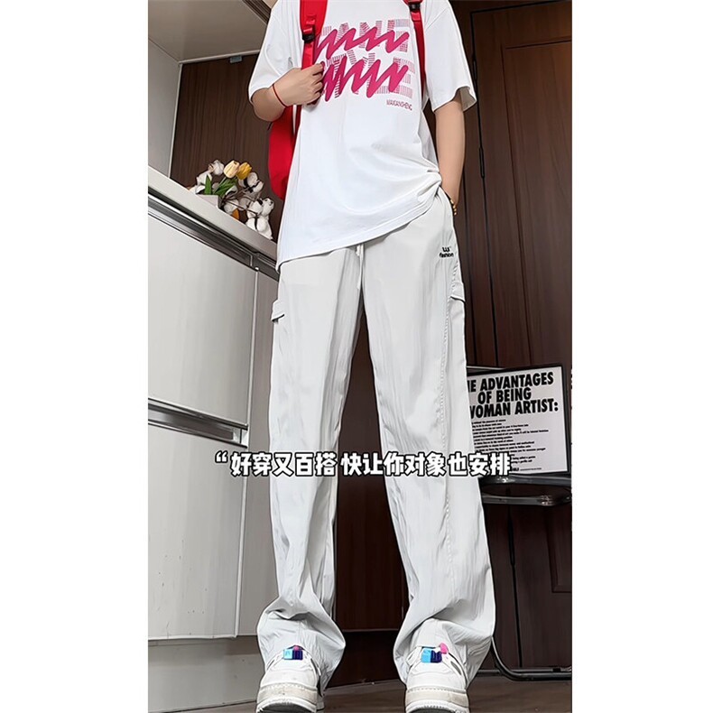A24-P29夏季冰丝休闲裤男宽松直筒速干裤,男装休闲裤,电商B369（原A024）