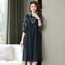 2023春装连衣裙花色舒适高腰显瘦潮流简约时尚，女装连衣裙，丽影随形