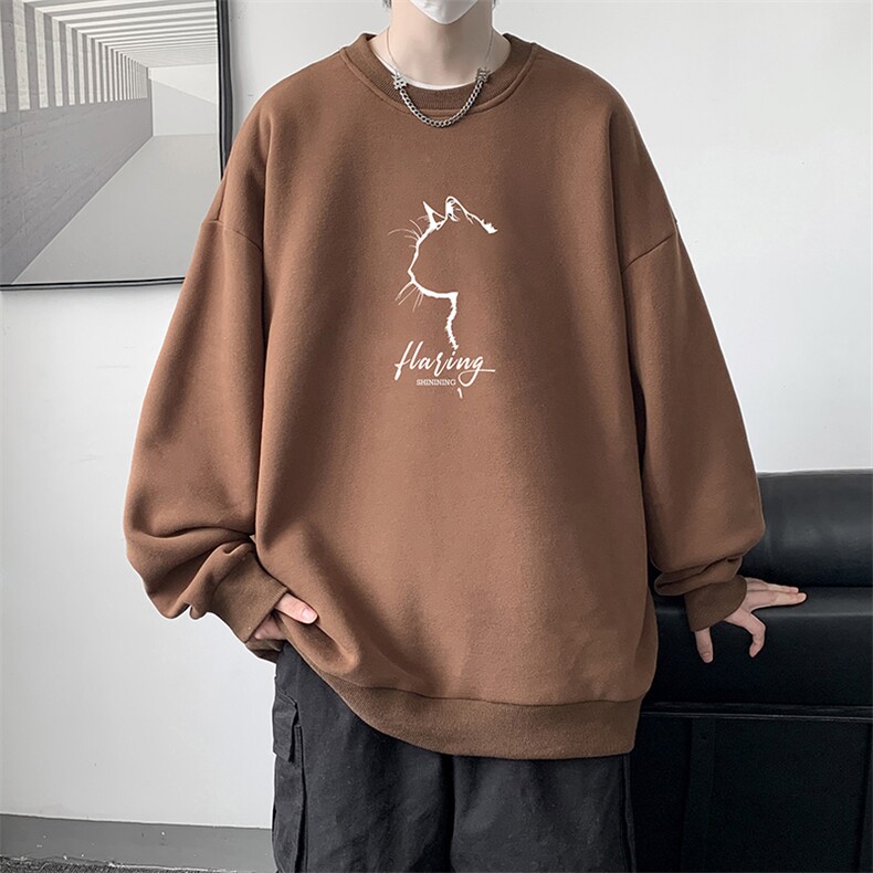 春季圆领卫衣男大码韩版宽松长袖外套S6344-P28,男装卫衣,电商A040