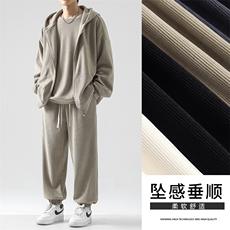 秋款休闲条绒开衫连帽外套三件套男美式一整套搭配-SJT870特批167，男装休闲套装，星座718
