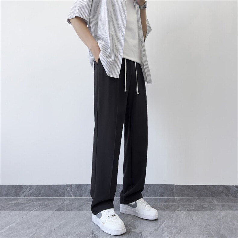 百搭简约潮流时尚美式vibe休闲裤男微喇西装裤新款文艺，男装西服套装，星座506