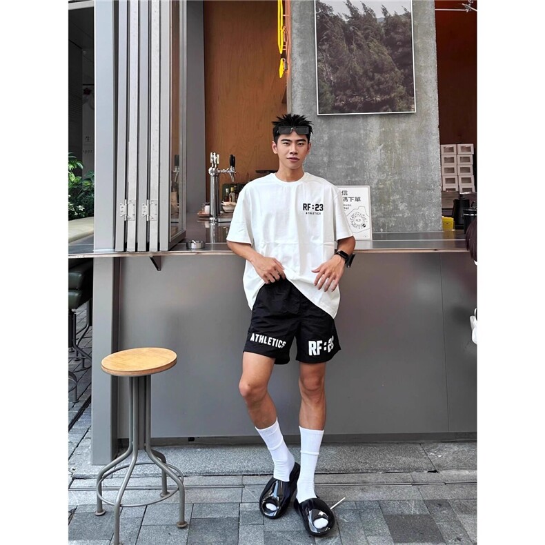 V062-P35 美式高街短裤男夏宽松休闲健身篮球不过膝运动四五分裤图片